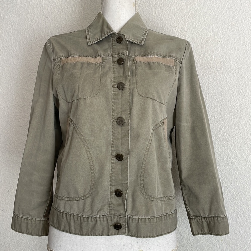 Vintage 90s Calvin Klein Jeans Cotton Shacket Shirt Jacket